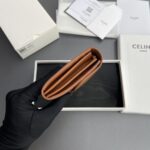 Celine Triumphe Long Wallet Brown - top-grade luxury bag dupe