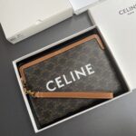 Celine Triumphe Clutch Brown