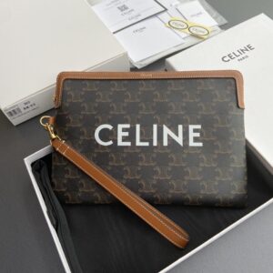 Celine Triumphe Clutch Brown - ultra-realistic fake purse