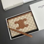 Celine Triumphe Clutch White