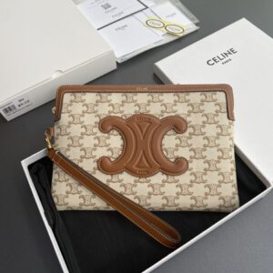 Celine Triumphe Clutch White - high-end replica designer purse