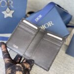 Replica Dior Bi Fold Card Holder Black - premium superclone handbag