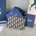 Replica Dior Bi Fold Card Holder Oblique White