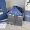 Replica Dior Bi Fold Card Holder Oblique White - premium superclone handbag