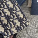 Replica Dior Bi Fold Card Holder Oblique White - elite factory replica handbag