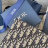 Replica Dior Bi Fold Card Holder Oblique White - high-end replica designer purse