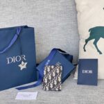 Replica Dior Bi Fold Card Holder Oblique White - premium superclone handbag