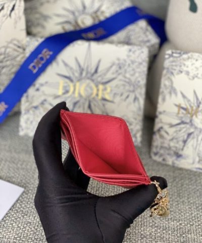 Fake Dior Freesia Card Holder - premium superclone handbag