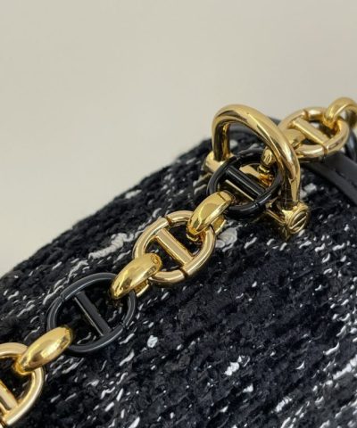 Fake Dior Miss Caro Black Wool - premium superclone handbag