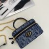 Replica Dior 30 Montaigne Vanity Denim Blue - high-end replica designer purse