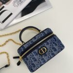 Replica Dior 30 Montaigne Vanity Denim Blue - high-end replica designer purse