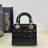 Replica Lady Dior Patent Black Abc - top-grade luxury bag dupe