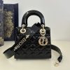 Replica Lady Dior Patent Black Abc - ultra-realistic fake purse