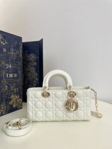Fake Dior Lady D – Joy Large Bag White - ultra-realistic fake purse