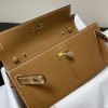 Fake Hermès Kelly Elan Brown - elite factory replica handbag