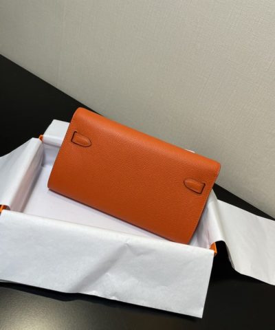 Fake Hermès Kelly Elan Orange - elite factory replica handbag