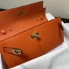 Fake Hermès Kelly Elan Orange - top-grade luxury bag dupe