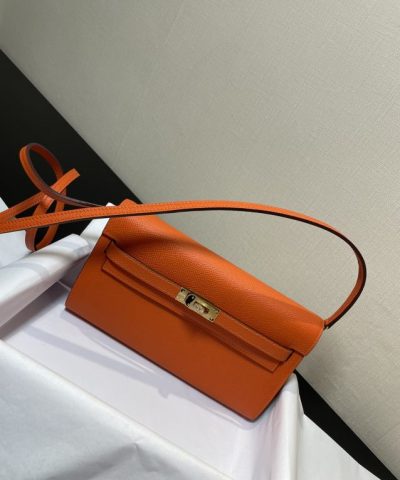 Fake Hermès Kelly Elan Orange - best quality fake designer bag
