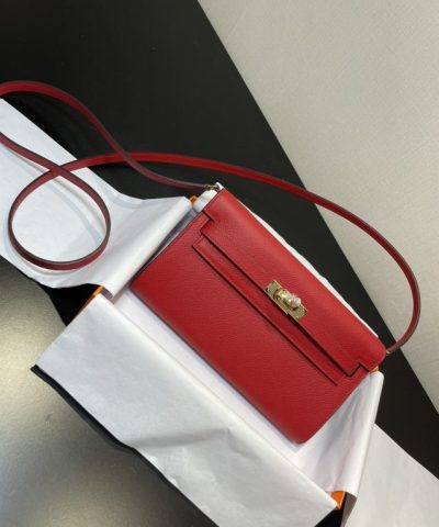 Fake Hermès Kelly Elan Red - affordable luxury replica bag