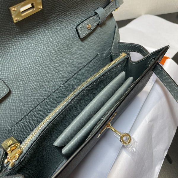 Replica Hermès Kelly Elan Mint Green - premium superclone handbag
