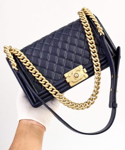 CHANEL Le Boy Dark Blue
