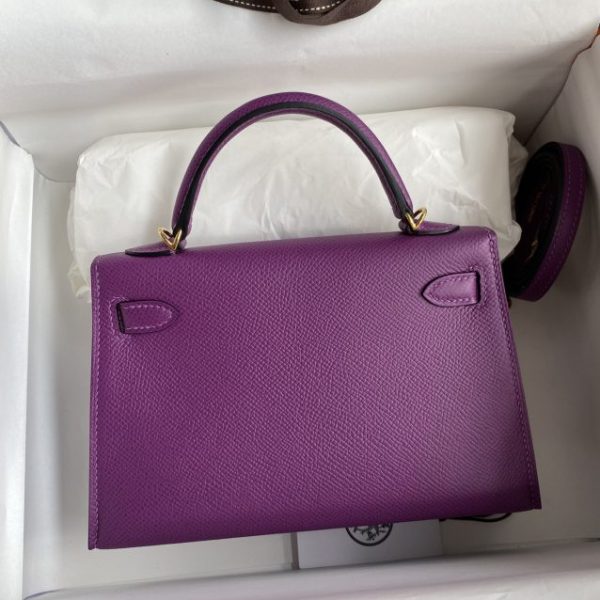 Replica Hermès Kelly Epsom Anemone Purple
