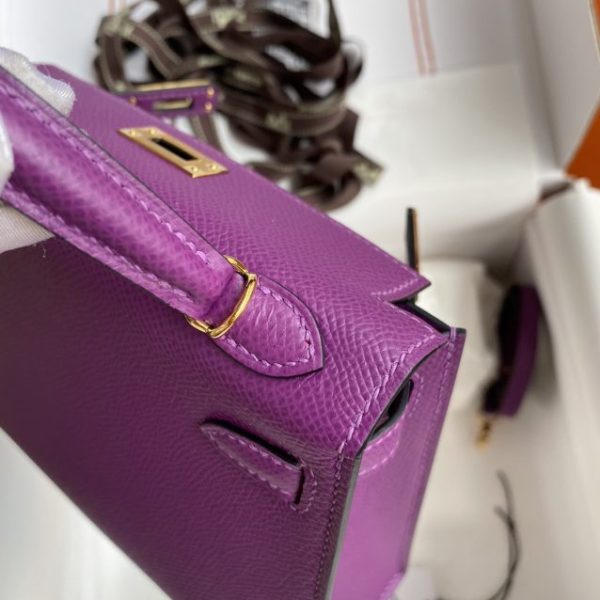 Replica Hermès Kelly Epsom Anemone Purple