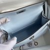 Fake Hermès Kelly Epsom Haze Blue - top-grade luxury bag dupe