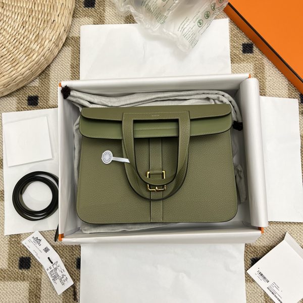 Replica Hermès Halzan Green