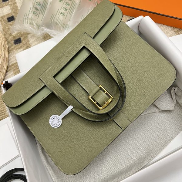 Replica Hermès Halzan Green