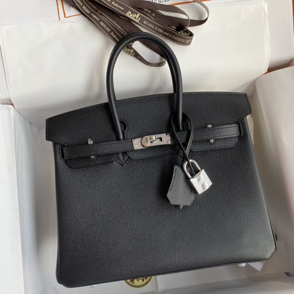 Replica Hermès Birkin Epsom Black Silver