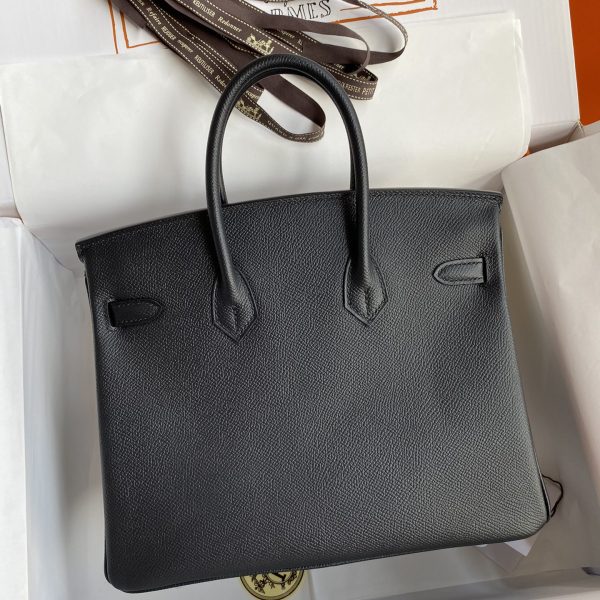 Replica Hermès Birkin Epsom Black Silver - premium superclone handbag