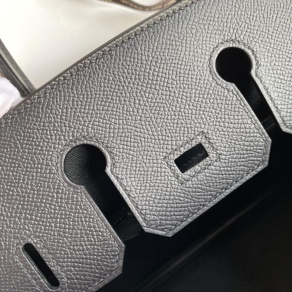 Replica Hermès Birkin Epsom Black Silver