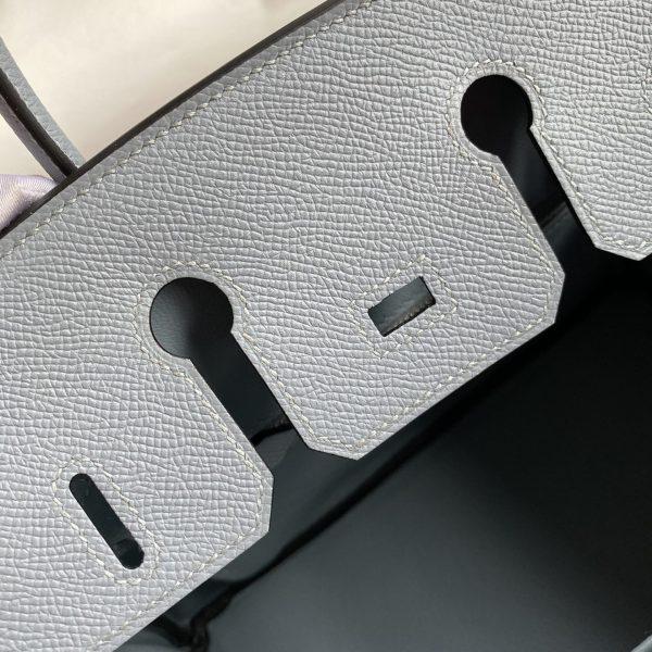 Replica Hermès Birkin Epsom Linen Blue Silver - top-grade luxury bag dupe