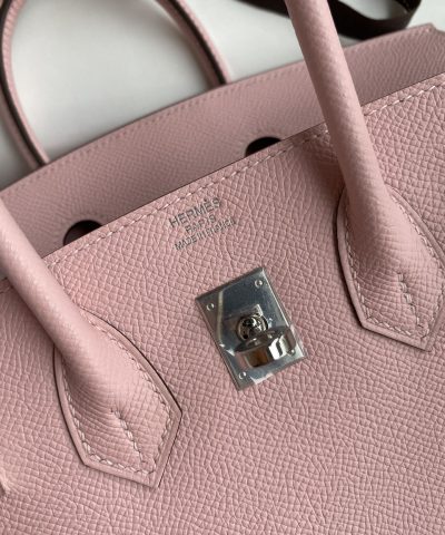 Fake Hermès Birkin Epsom Pink Silver - 1:1 premium replica handbag