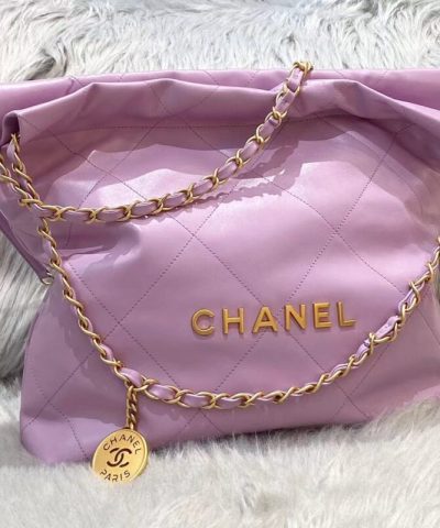CHANEL 22 Kleine Handtas Paars