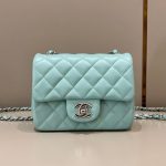 CHANEL Classic Flap 17cm Tiffany - chanel bag dupe front view