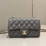 20221123_i1669184110_340_0.jpg CHANEL Classic Flap 20cm Grey - chanel grey bag dupe front view