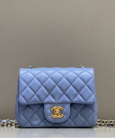 CHANEL Classic Flap 17cm Blue