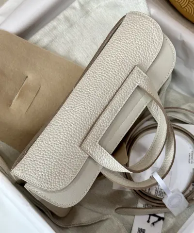 Replica Hermès Halzan White - designer handbag clone