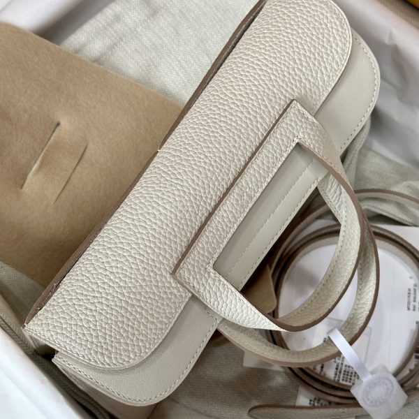 Replica Hermès Halzan White - designer handbag clone
