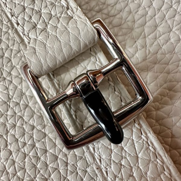 Replica Hermès Halzan White - high-quality designer bag dupe