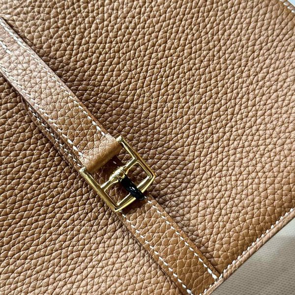 Replica Hermès Halzan Brown - elite factory replica handbag