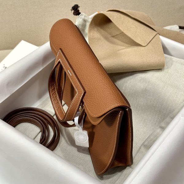 Replica Hermès Halzan Brown - 1:1 premium replica handbag