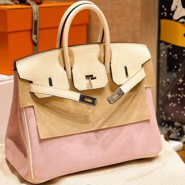 Replica Hermès Birkin Pink Suede - premium superclone handbag