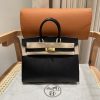 Fake Hermès Birkin Epsom Black Noir Gold - premium superclone handbag