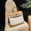 Fake Hermès Birkin Swift Marsala Brown Silver - high-end replica designer purse