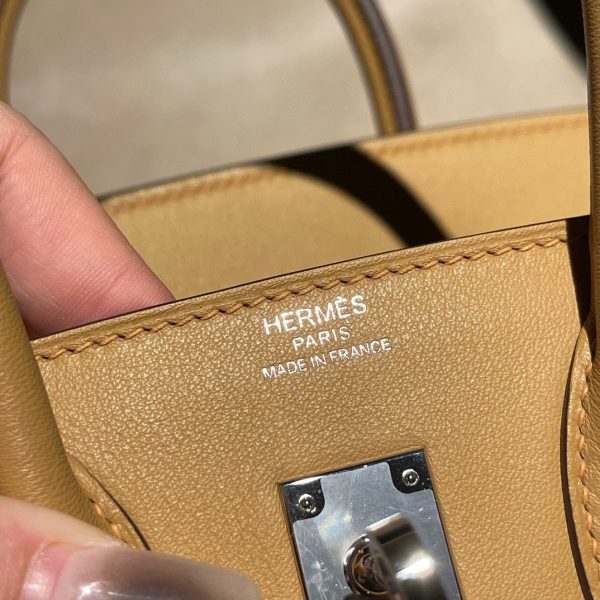Hermes Birkin Swift Marsala Brown Silver
