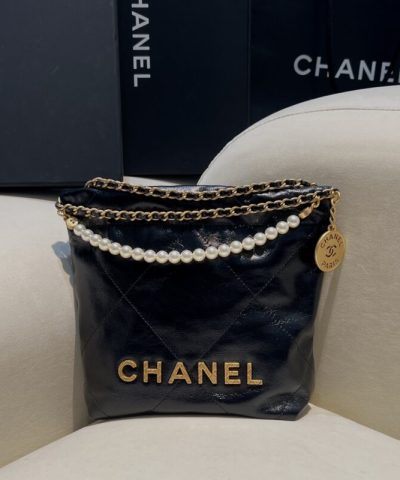 CHANEL 23s Mini Garbage Bag Black