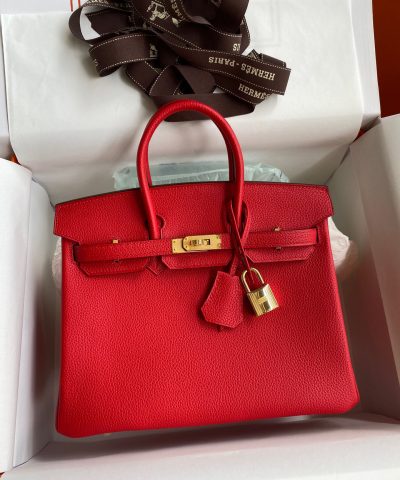 Fake Hermès Birkin Red Togo Gold - best quality fake designer bag